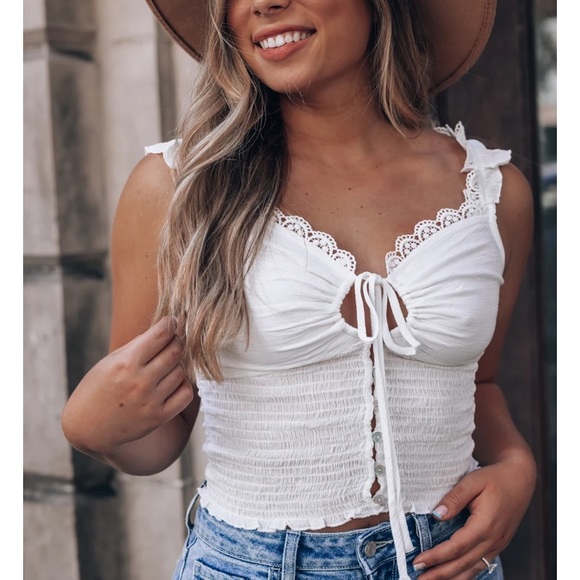 Embroidered Ruffle Top - Picture 2 of 9